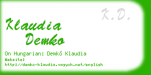 klaudia demko business card